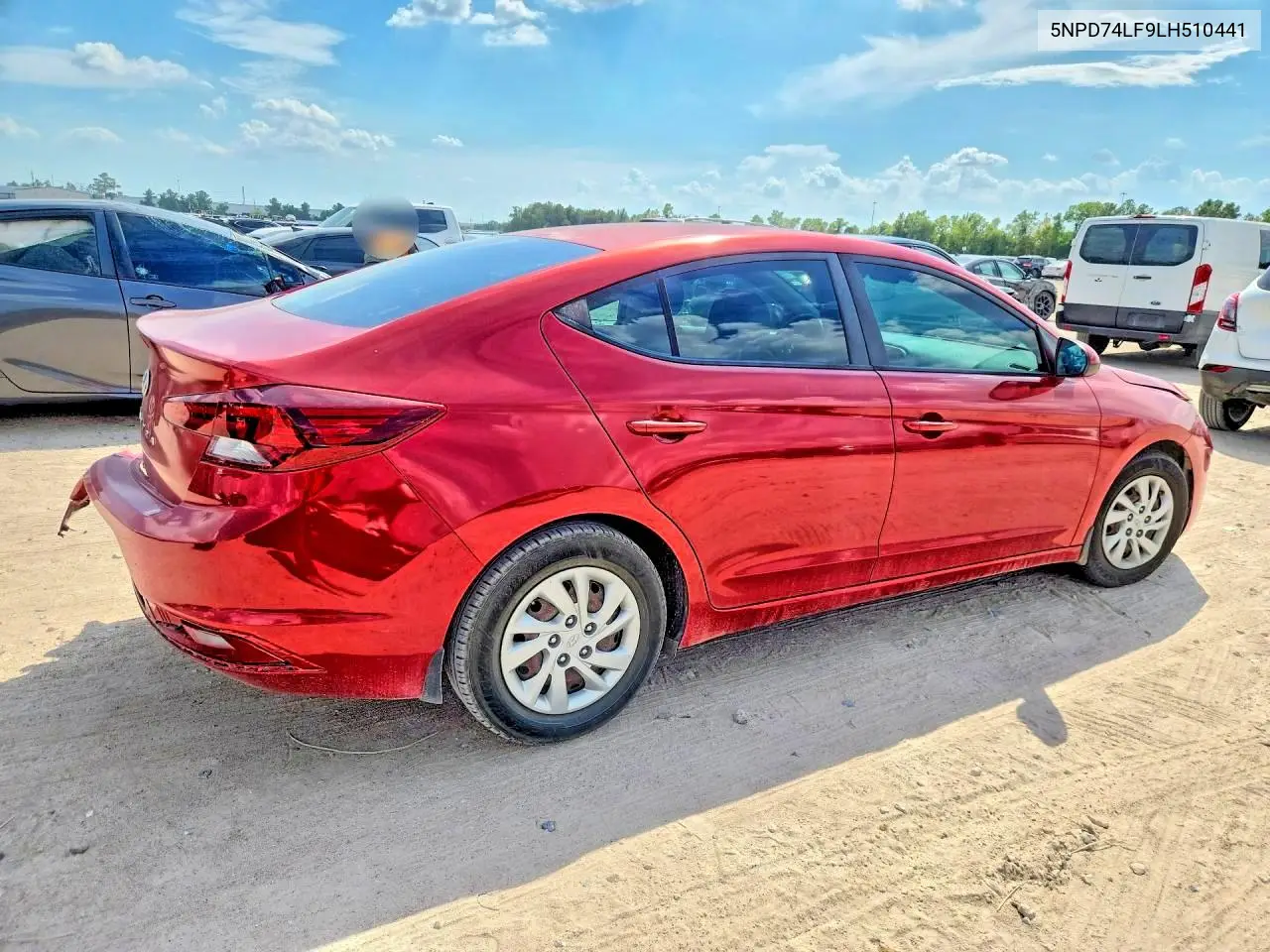 2020 HYUNDAI ELANTRA VIN 5NPD74LF9LH510441 — фото 4