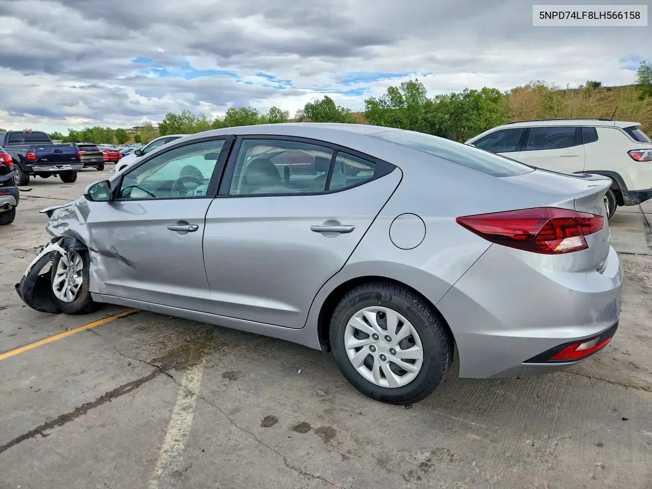 2020 HYUNDAI ELANTRA VIN 5NPD74LF8LH566158 — фото 2
