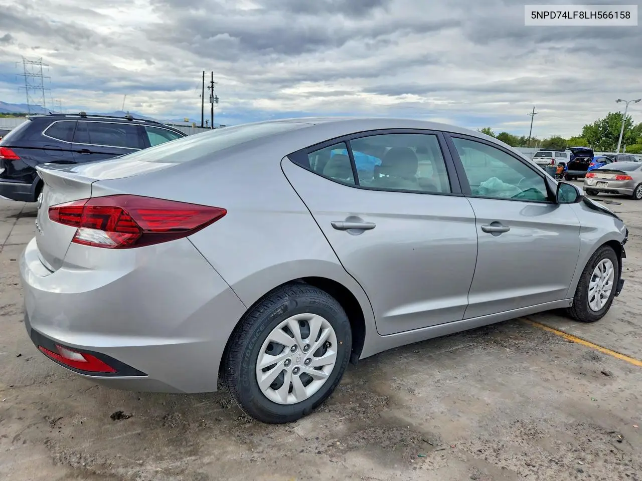 2020 HYUNDAI ELANTRA VIN 5NPD74LF8LH566158 — фото 3