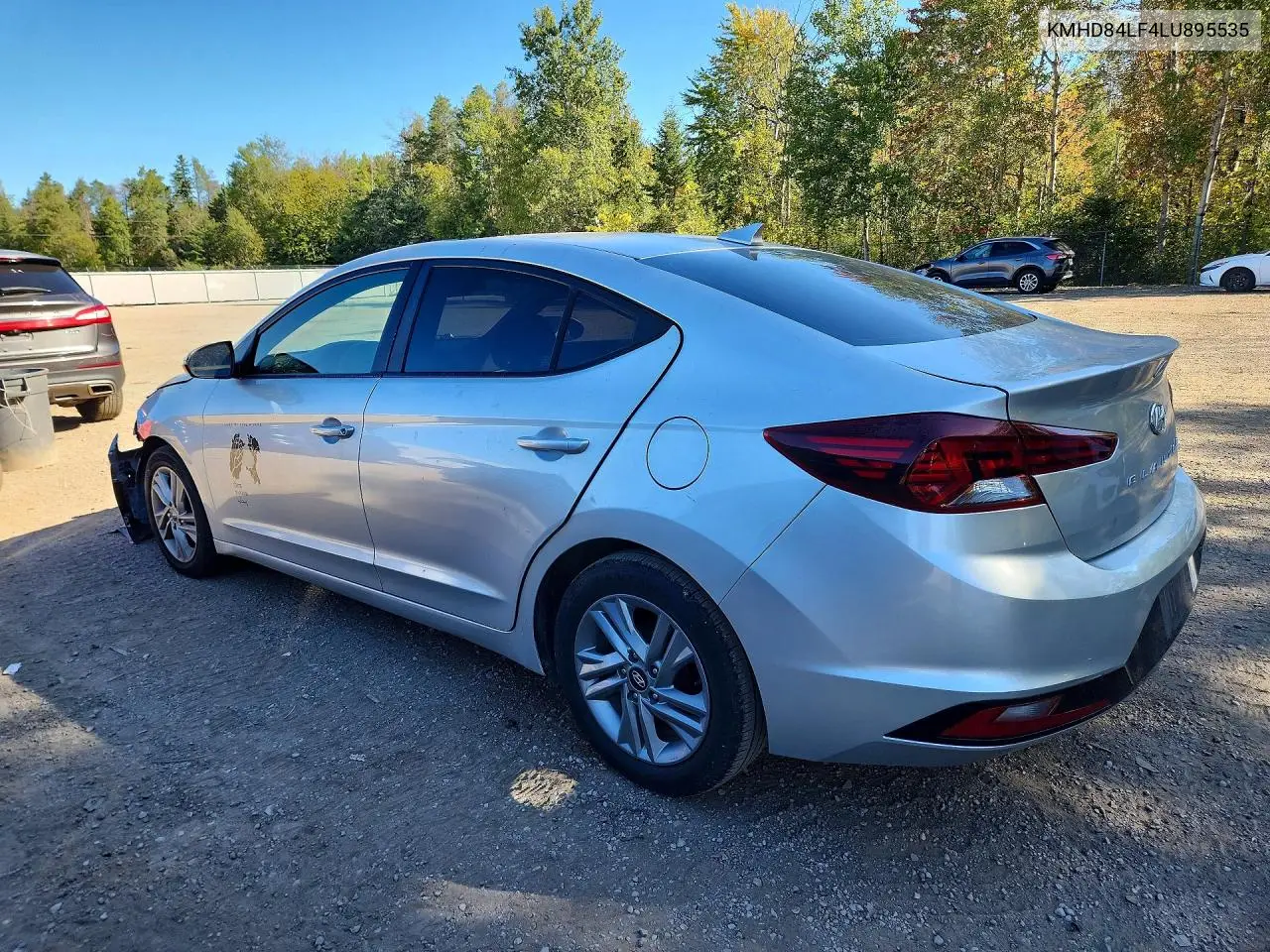 2020 HYUNDAI ELANTRA VIN KMHD84LF4LU895535 — фото 2