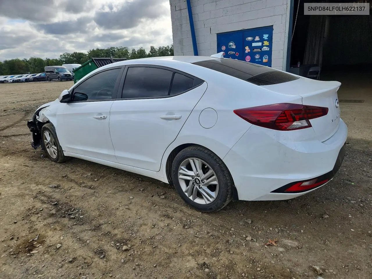 2020 HYUNDAI ELANTRA VIN 5NPD84LF0LH622137 — фото 2