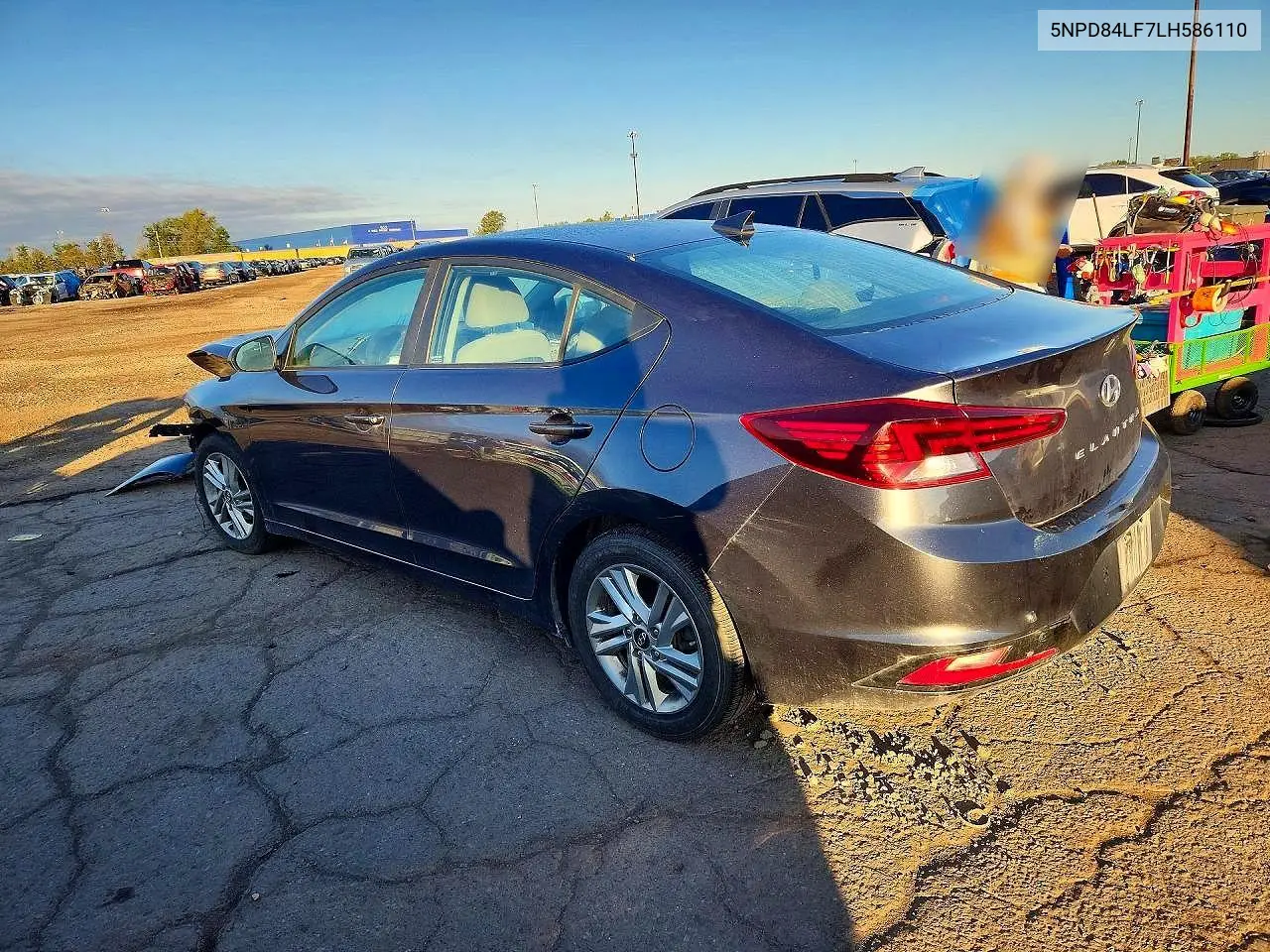 2020 HYUNDAI ELANTRA VIN 5NPD84LF7LH586110 — фото 2