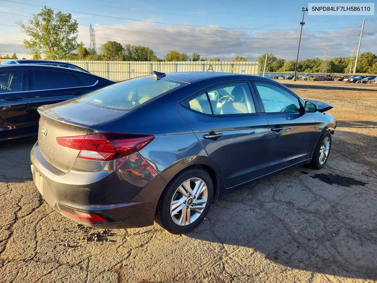 2020 HYUNDAI ELANTRA VIN 5NPD84LF7LH586110 — фото 3