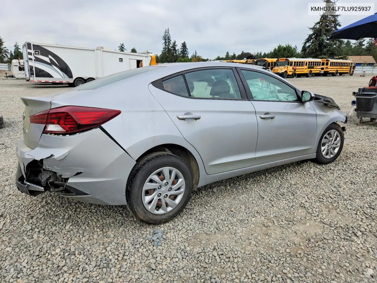2020 HYUNDAI ELANTRA VIN KMHD74LF7LU925937 — фото 3