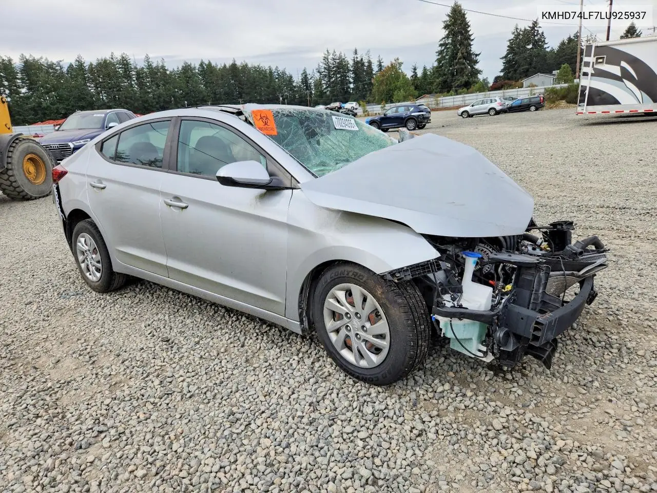 2020 HYUNDAI ELANTRA VIN KMHD74LF7LU925937 — фото 4