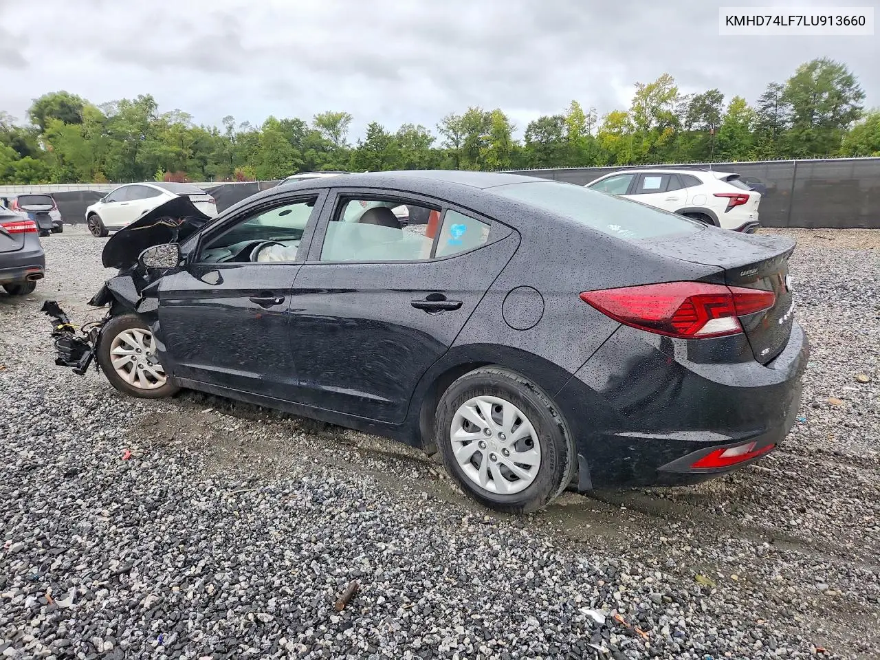 2020 HYUNDAI ELANTRA VIN KMHD74LF7LU913660 — фото 2