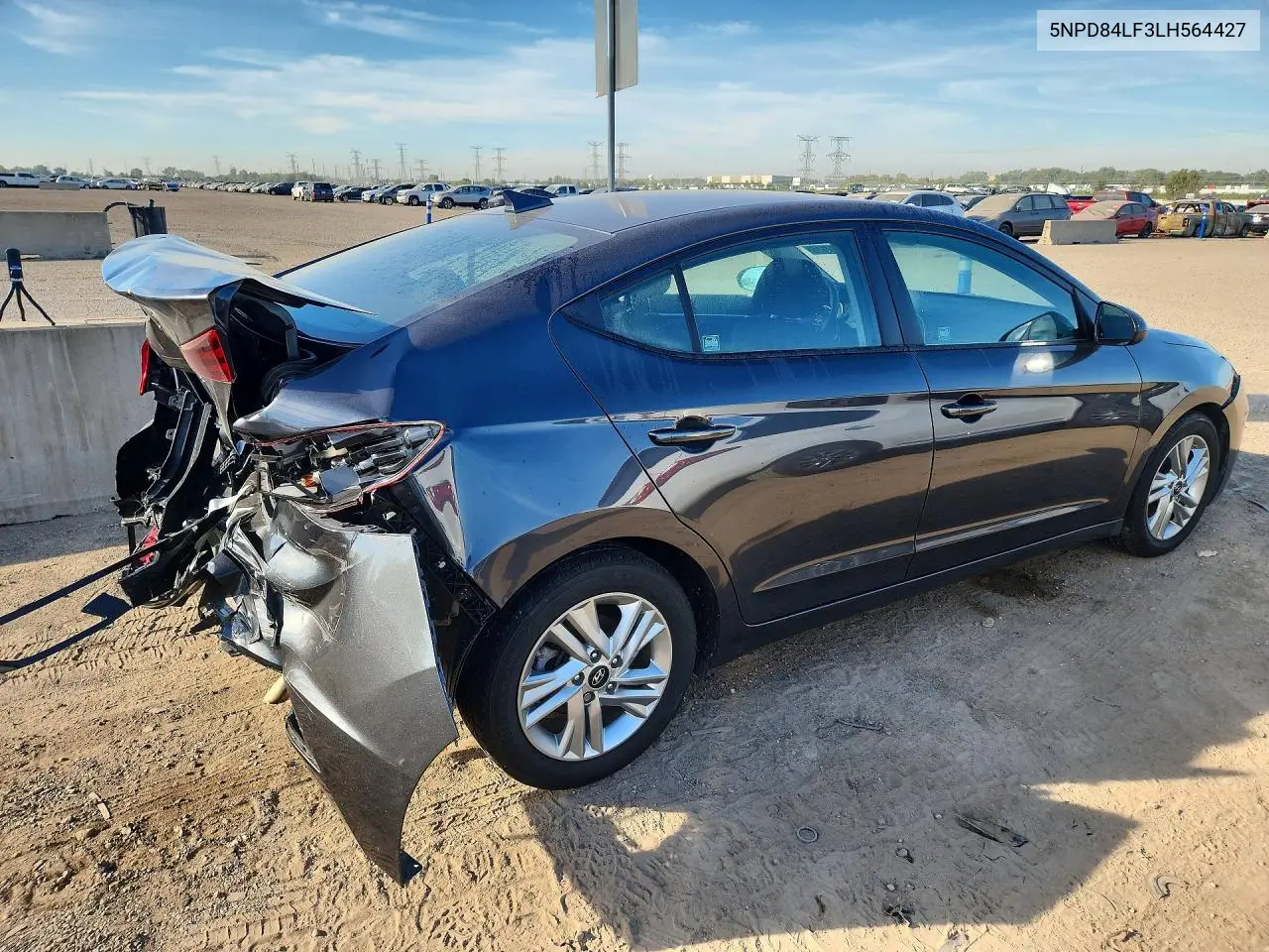 2020 HYUNDAI ELANTRA VIN 5NPD84LF3LH564427 — фото 3