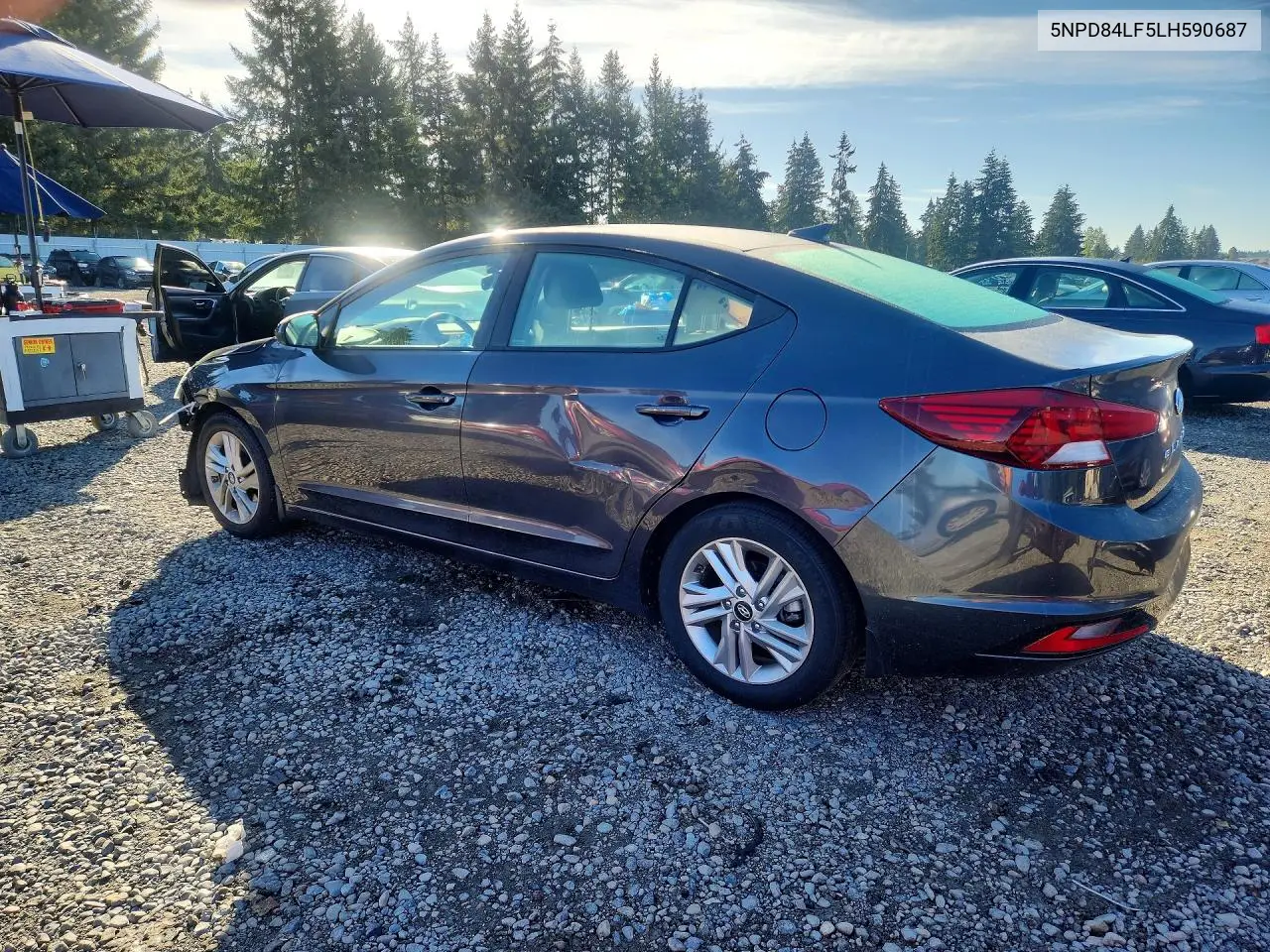 2020 HYUNDAI ELANTRA VIN 5NPD84LF5LH590687 — фото 2