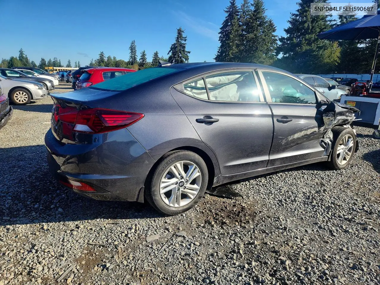 2020 HYUNDAI ELANTRA VIN 5NPD84LF5LH590687 — фото 3