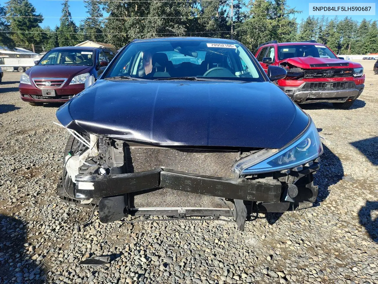 2020 HYUNDAI ELANTRA VIN 5NPD84LF5LH590687 — фото 5