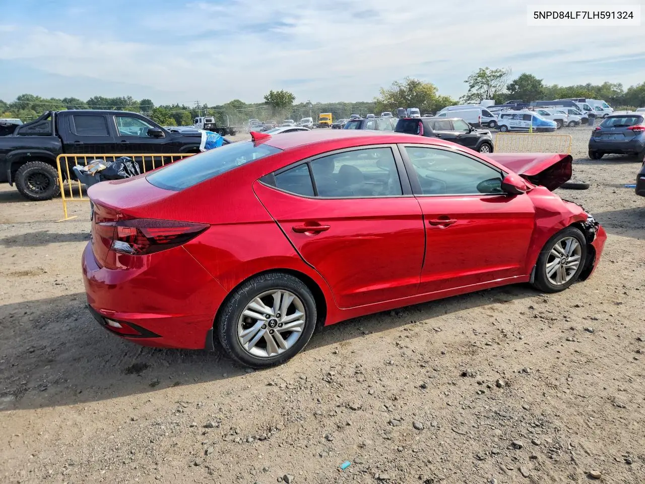 2020 HYUNDAI ELANTRA VIN 5NPD84LF7LH591324 — фото 3