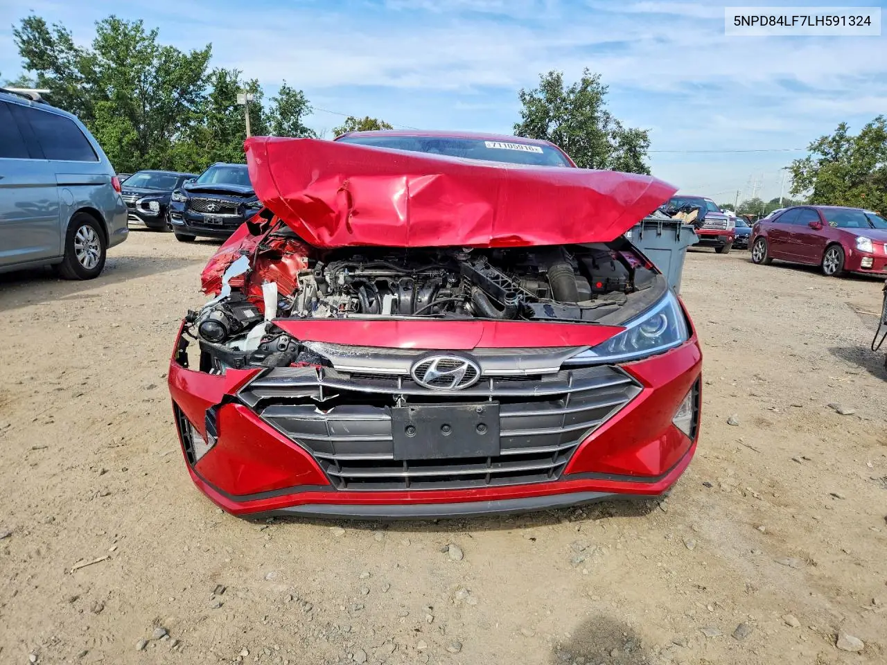 2020 HYUNDAI ELANTRA VIN 5NPD84LF7LH591324 — фото 5