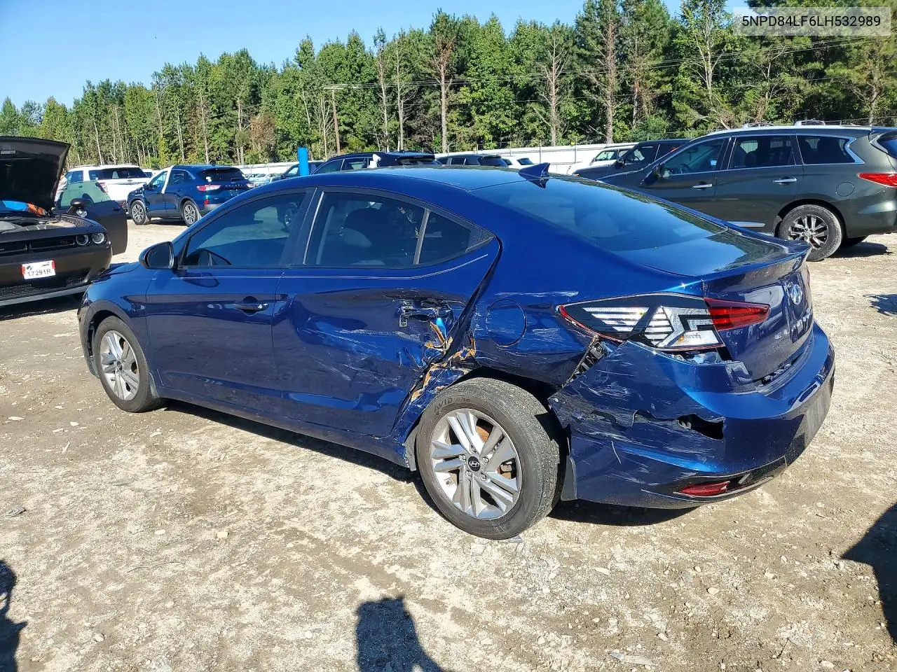 2020 HYUNDAI ELANTRA VIN 5NPD84LF6LH532989 — фото 2
