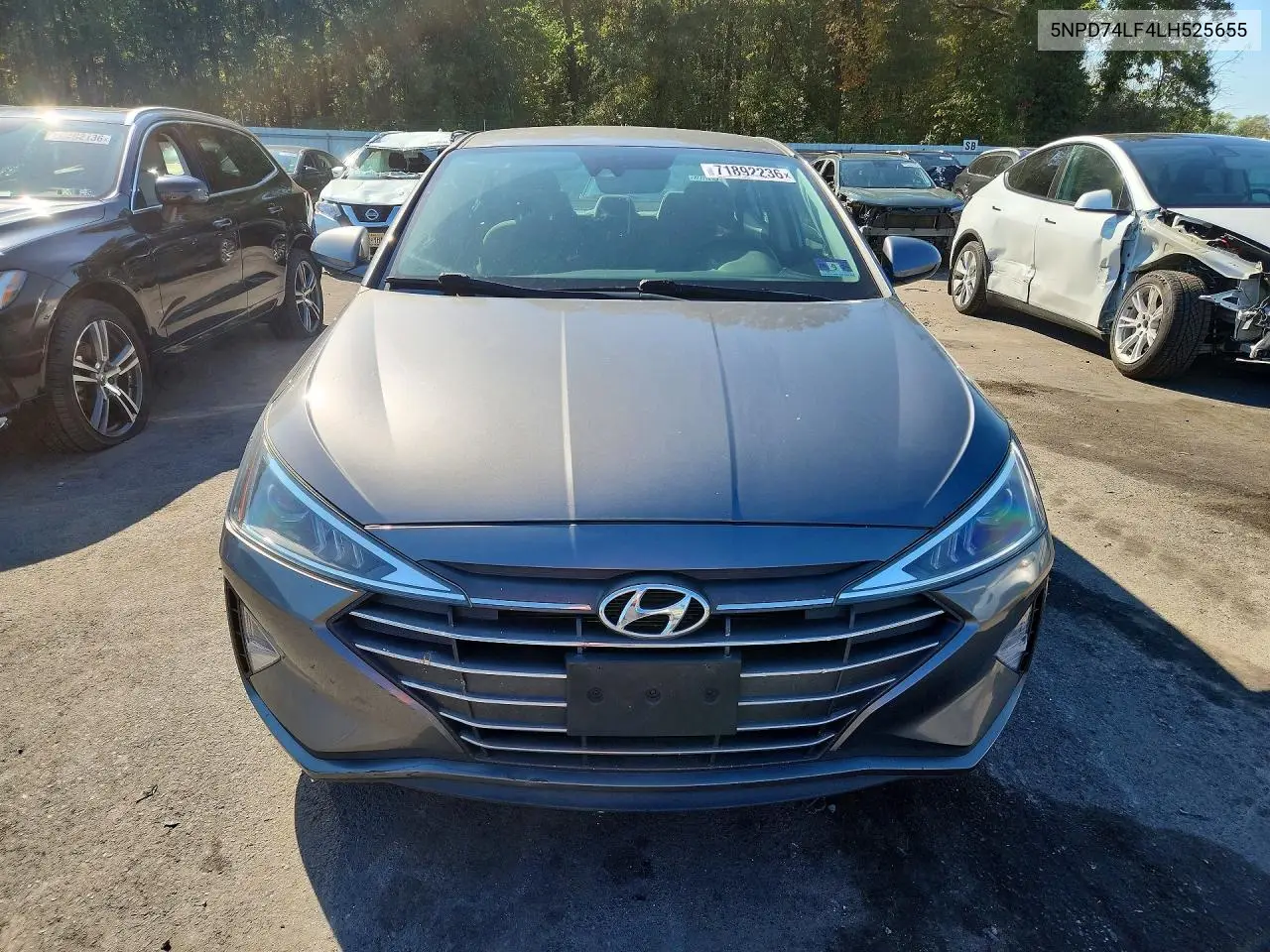 2020 HYUNDAI ELANTRA VIN 5NPD74LF4LH525655 — фото 5