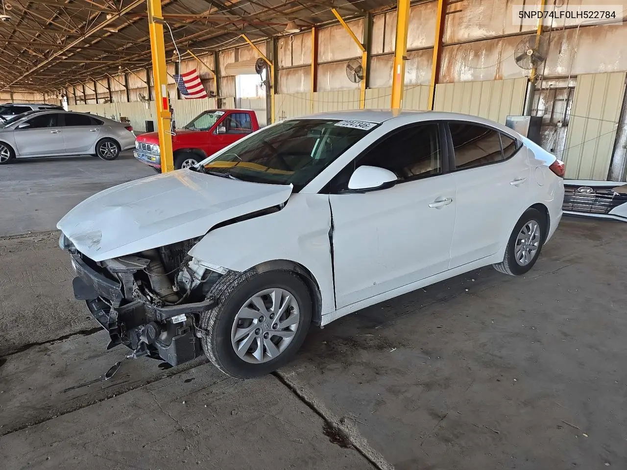 HYUNDAI ELANTRA 2020, VIN 5NPD74LF0LH522784