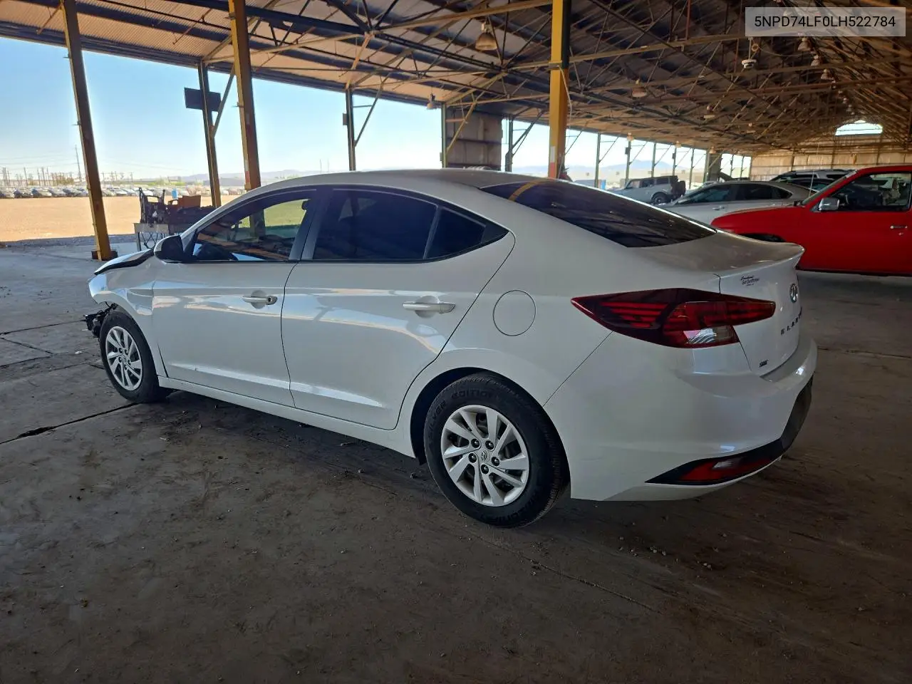 2020 HYUNDAI ELANTRA VIN 5NPD74LF0LH522784 — фото 2