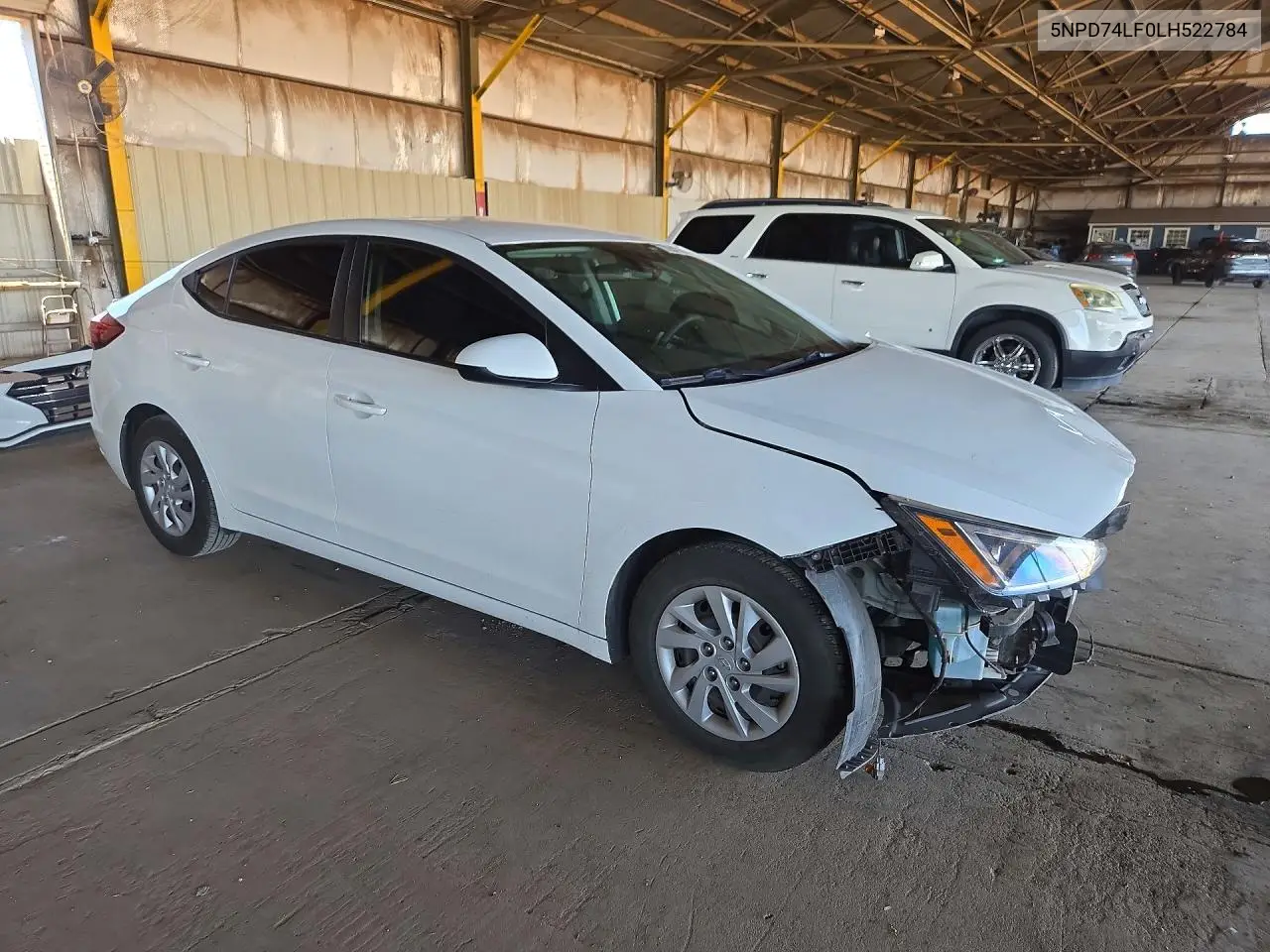 2020 HYUNDAI ELANTRA VIN 5NPD74LF0LH522784 — фото 4