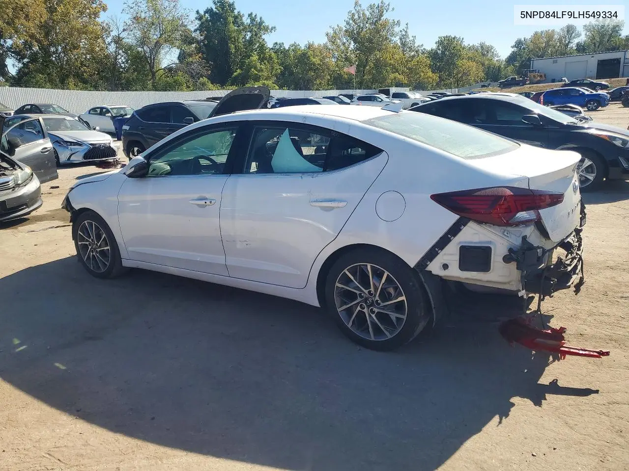 2020 HYUNDAI ELANTRA VIN 5NPD84LF9LH549334 — фото 2