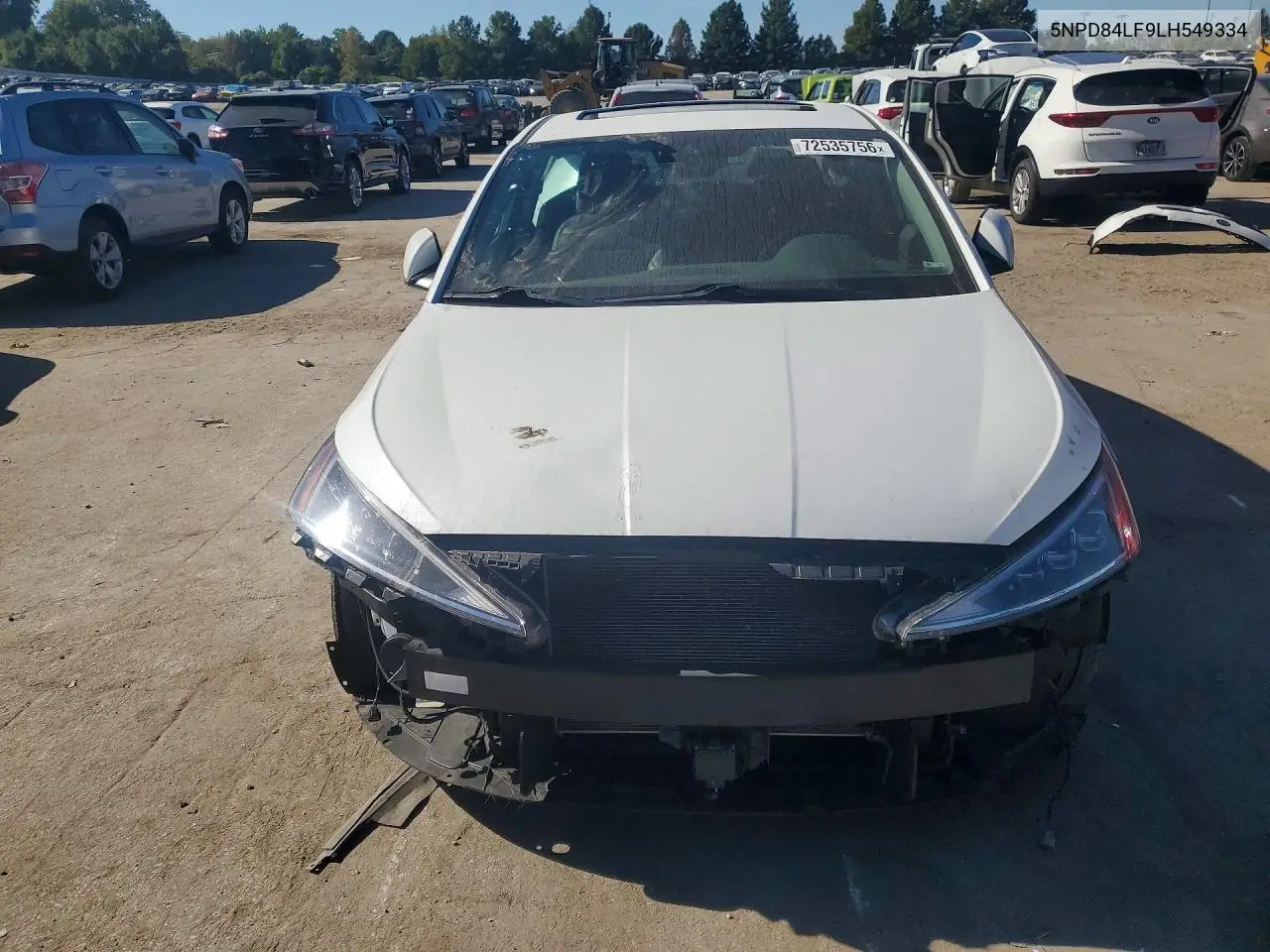 2020 HYUNDAI ELANTRA VIN 5NPD84LF9LH549334 — фото 5