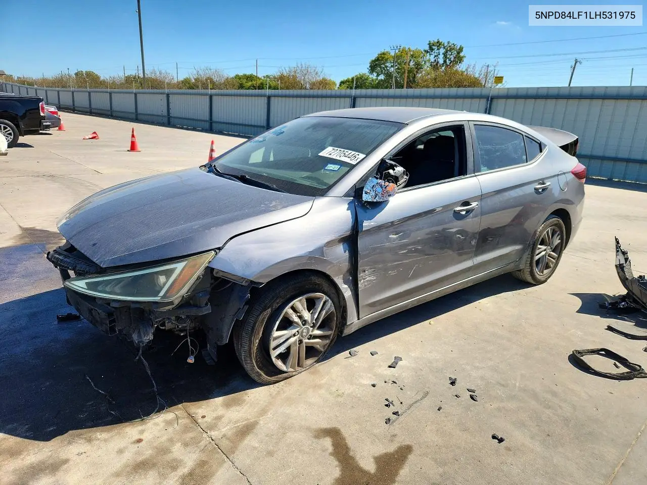 HYUNDAI ELANTRA 2020, VIN 5NPD84LF1LH531975