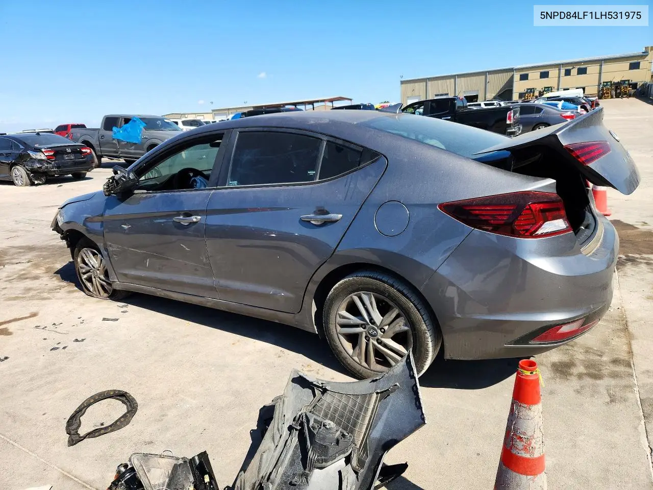 2020 HYUNDAI ELANTRA VIN 5NPD84LF1LH531975 — фото 2