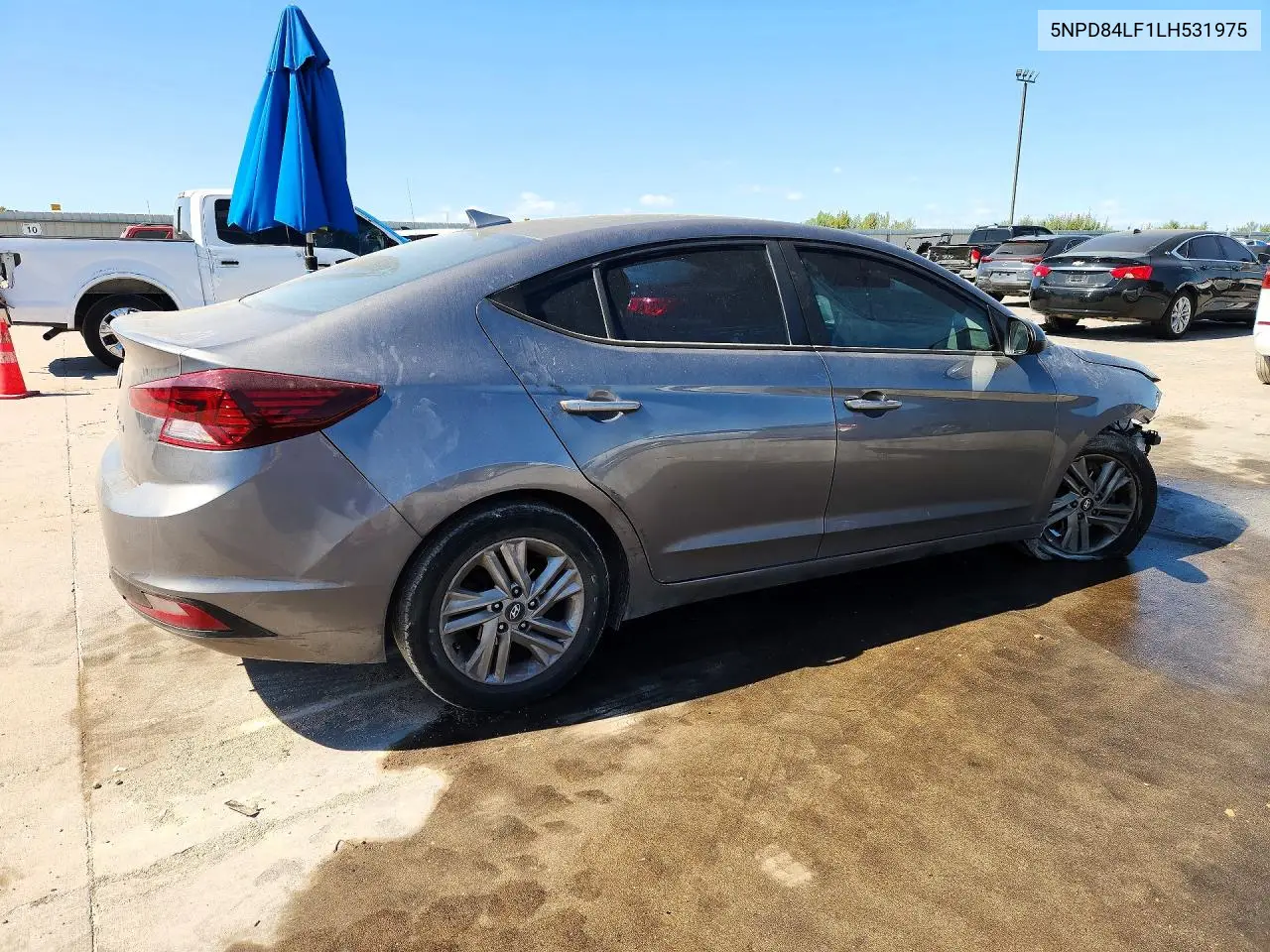 2020 HYUNDAI ELANTRA VIN 5NPD84LF1LH531975 — фото 3