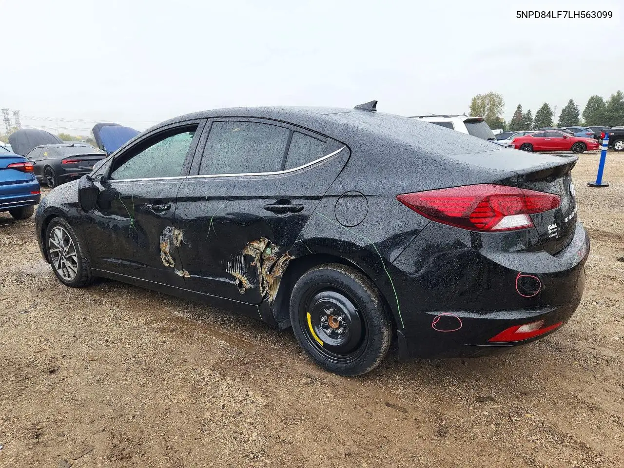 2020 HYUNDAI ELANTRA VIN 5NPD84LF7LH563099 — фото 2