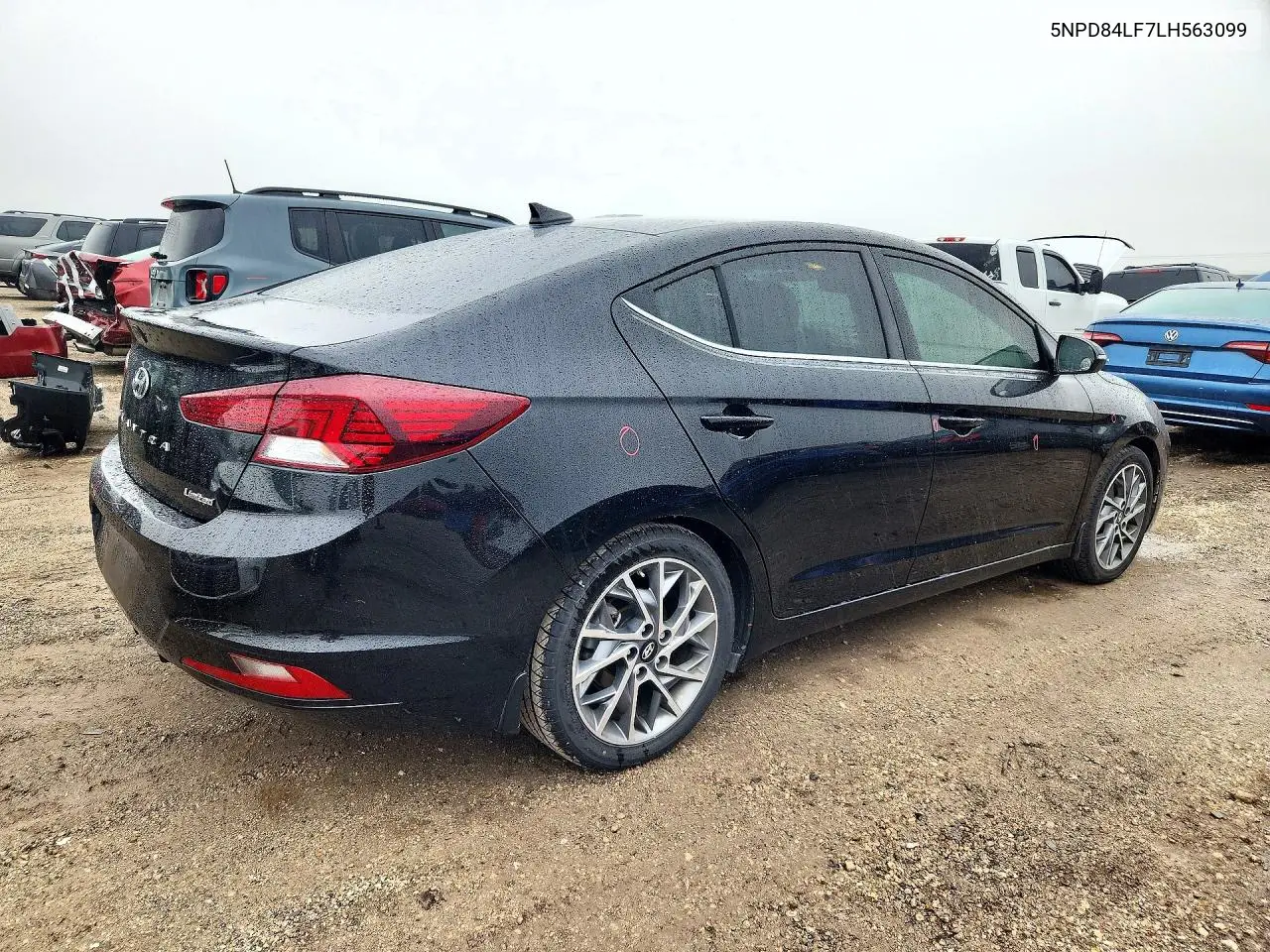 2020 HYUNDAI ELANTRA VIN 5NPD84LF7LH563099 — фото 3
