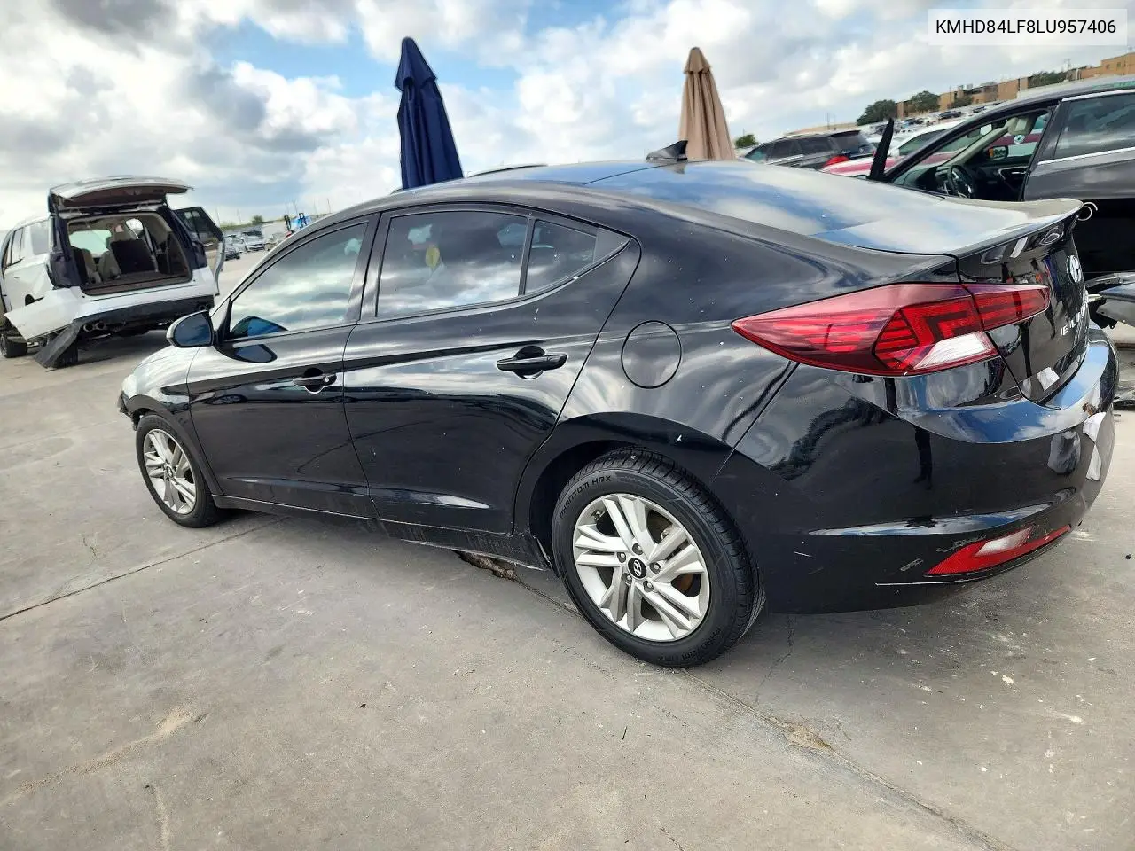 2020 HYUNDAI ELANTRA VIN KMHD84LF8LU957406 — фото 2
