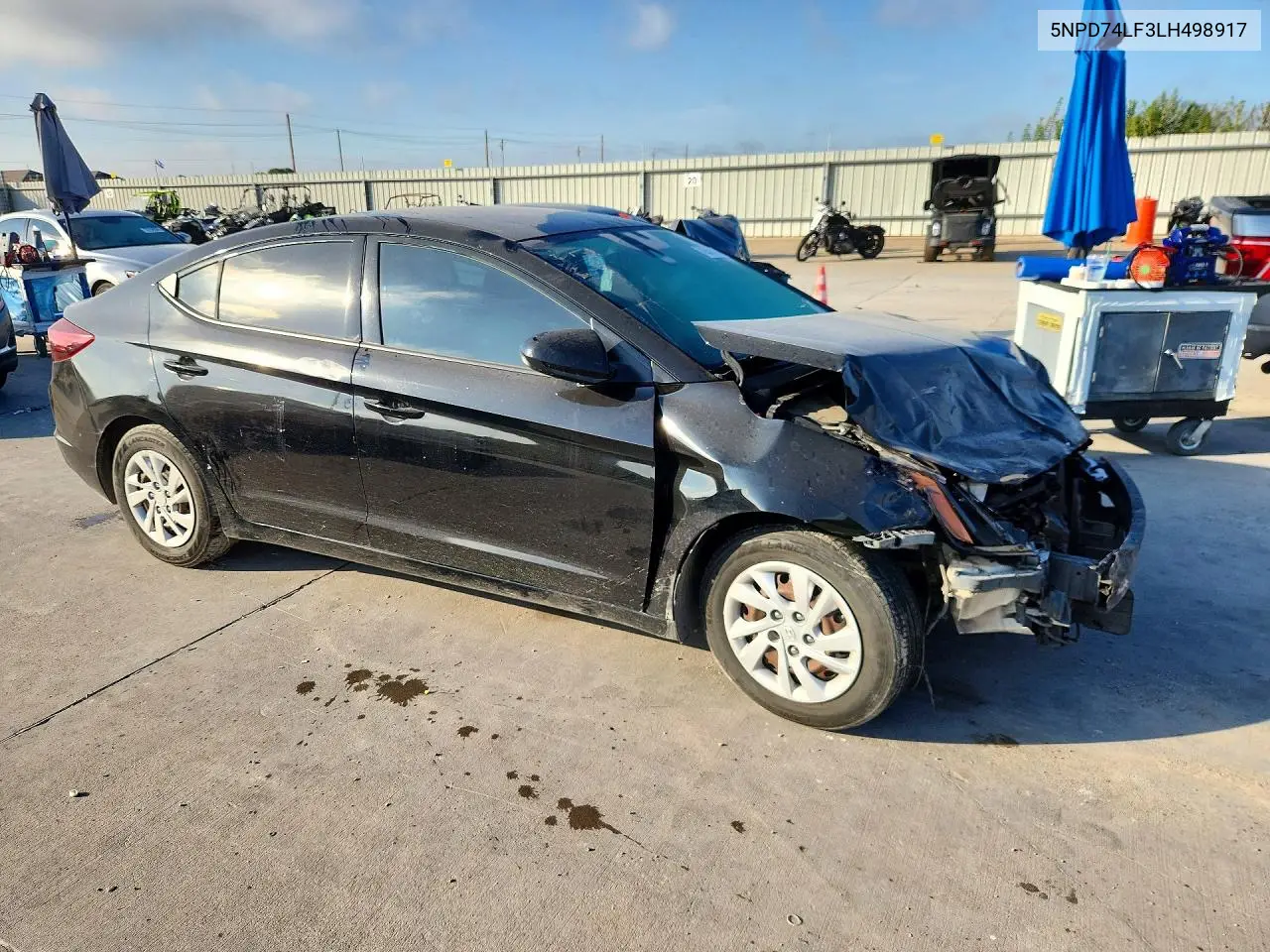 2020 HYUNDAI ELANTRA VIN 5NPD74LF3LH498917 — фото 4