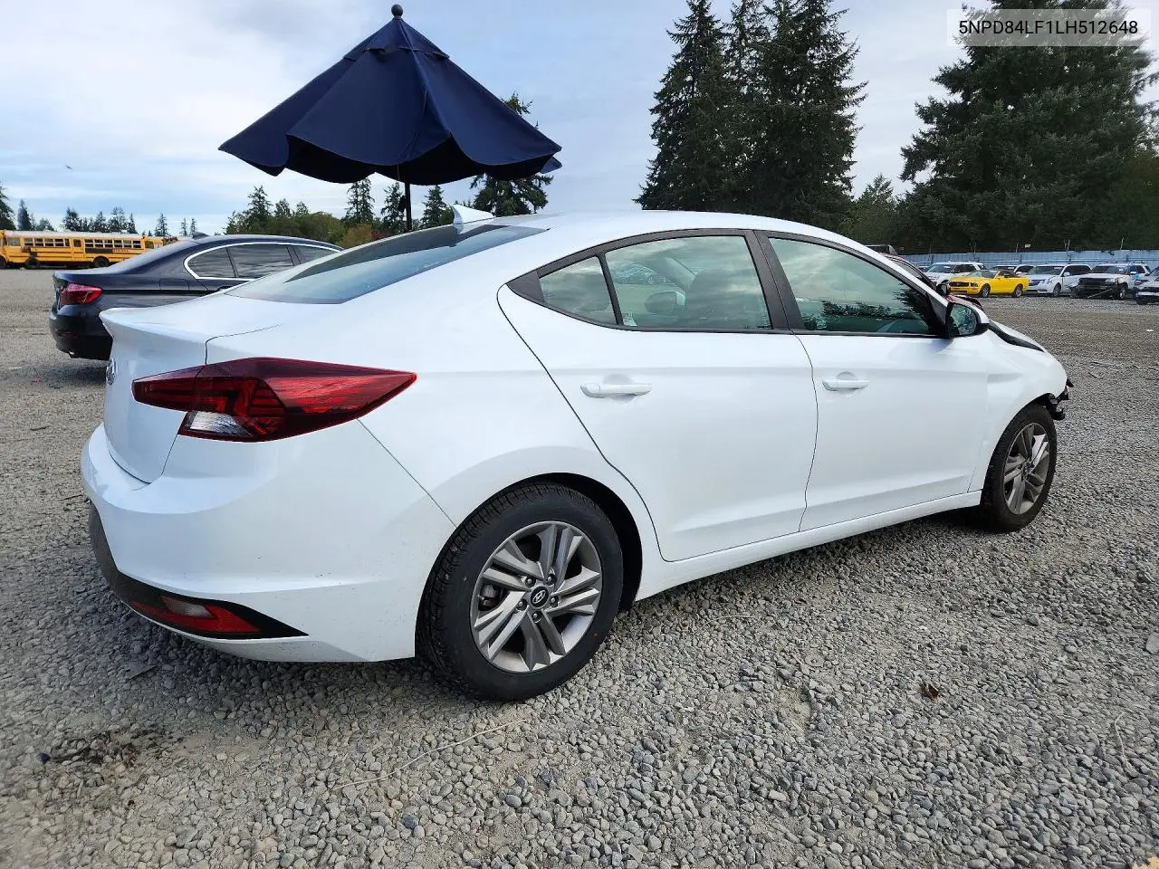 2020 HYUNDAI ELANTRA VIN 5NPD84LF1LH512648 — фото 3