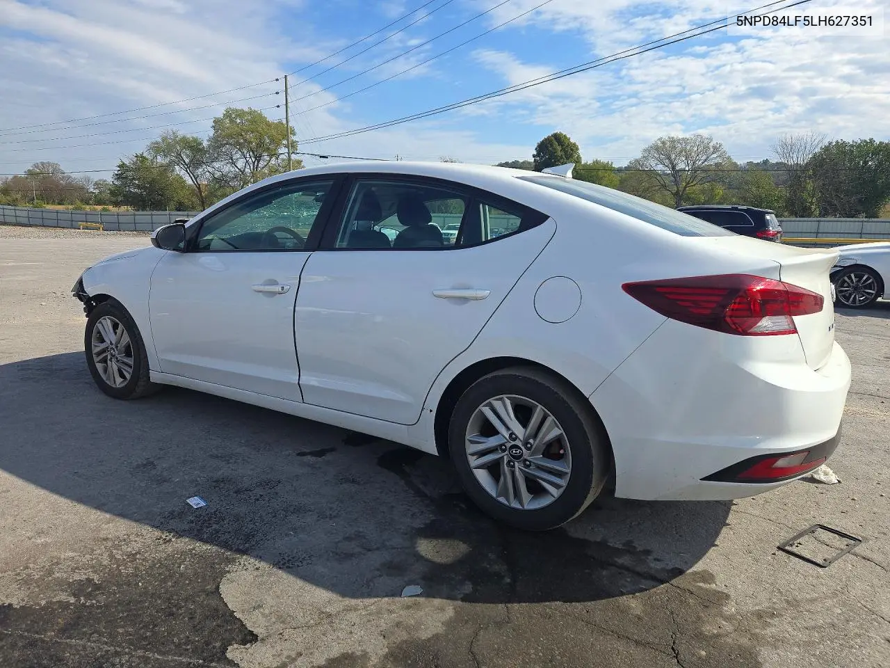 2020 HYUNDAI ELANTRA VIN 5NPD84LF5LH627351 — фото 2