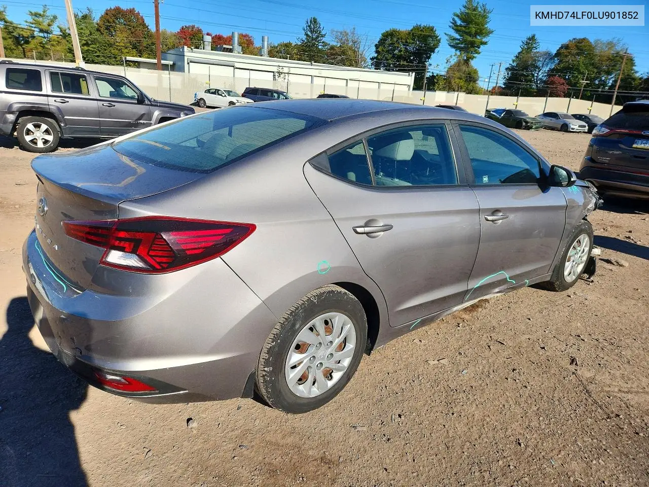 2020 HYUNDAI ELANTRA VIN KMHD74LF0LU901852 — фото 3