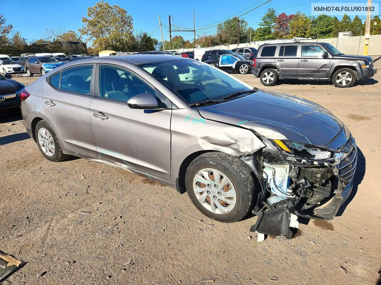 2020 HYUNDAI ELANTRA VIN KMHD74LF0LU901852 — фото 4