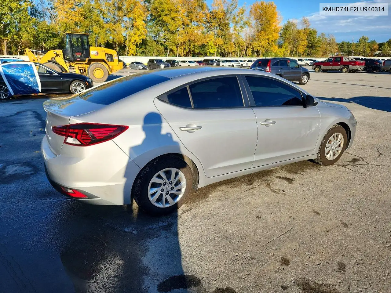 2020 HYUNDAI ELANTRA VIN KMHD74LF2LU940314 — фото 3