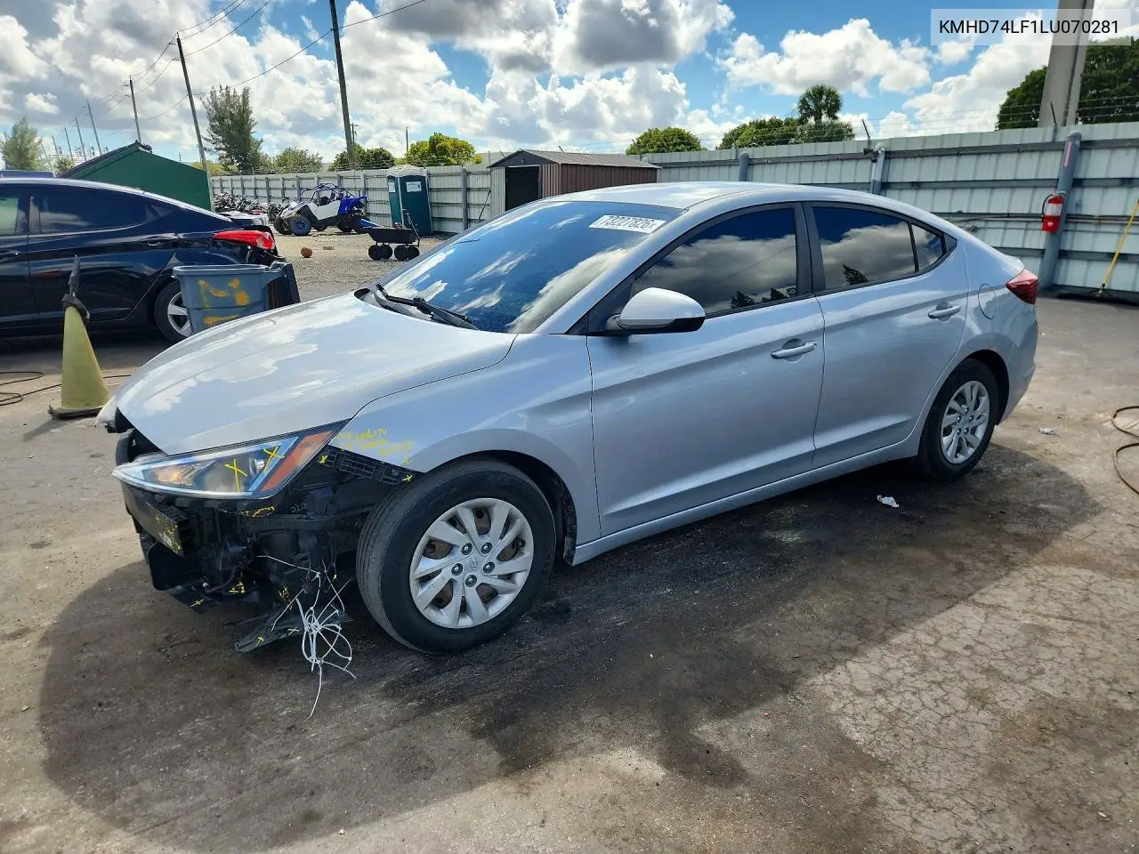 HYUNDAI ELANTRA 2020, VIN KMHD74LF1LU070281