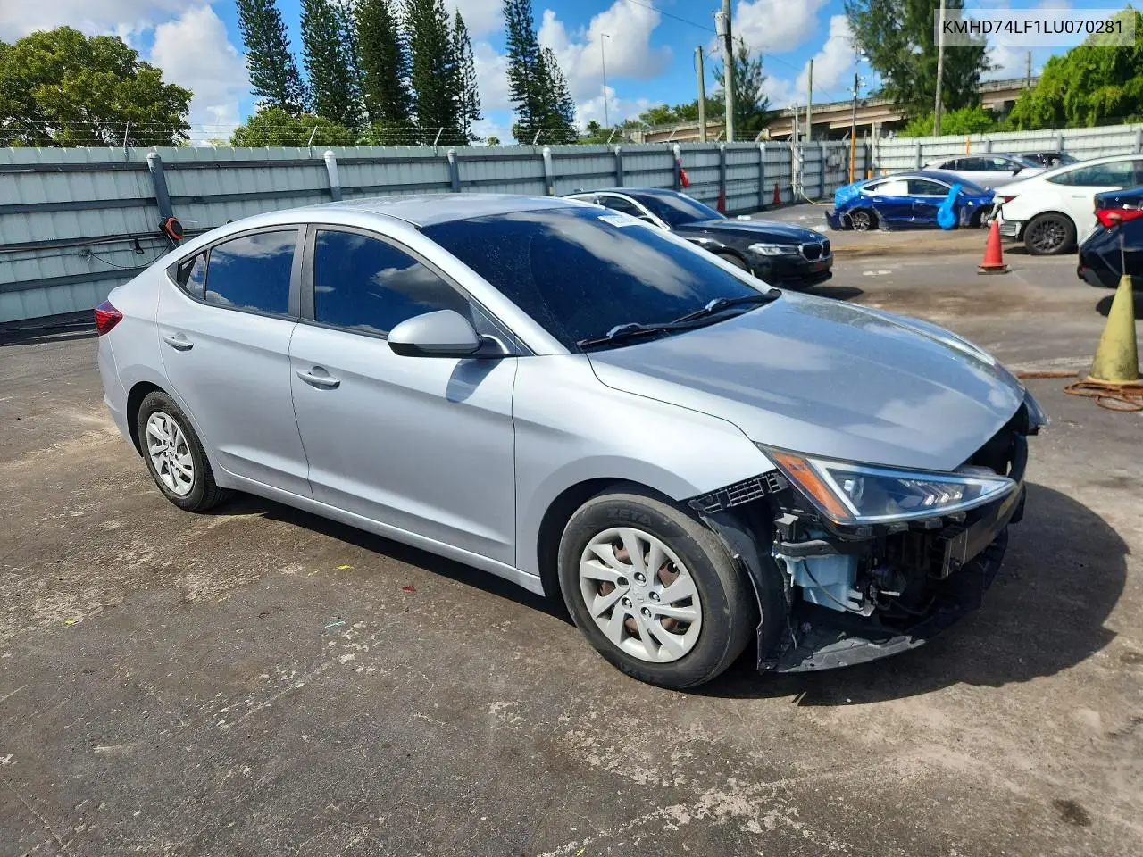 2020 HYUNDAI ELANTRA VIN KMHD74LF1LU070281 — фото 4