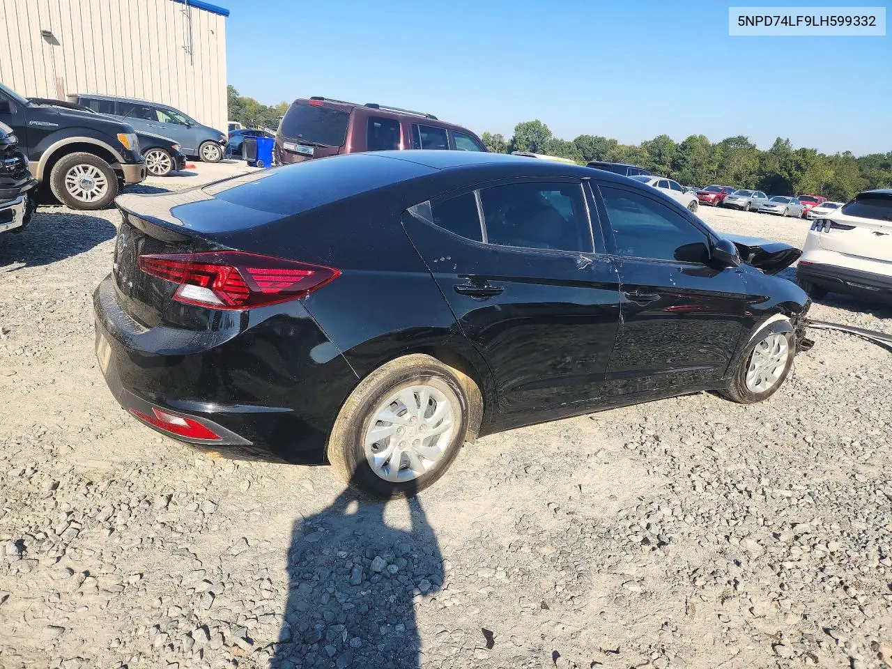 2020 HYUNDAI ELANTRA VIN 5NPD74LF9LH599332 — фото 3