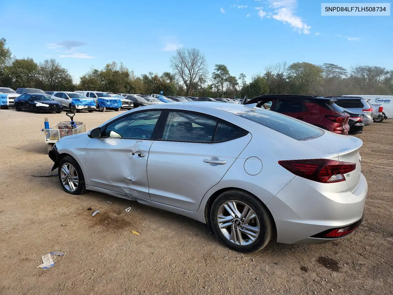 2020 HYUNDAI ELANTRA VIN 5NPD84LF7LH508734 — фото 2