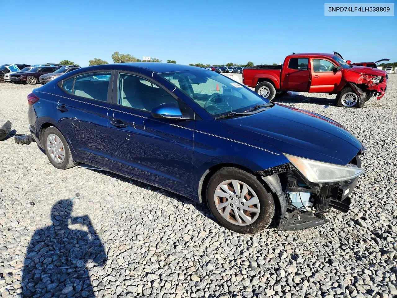 2020 HYUNDAI ELANTRA VIN 5NPD74LF4LH538809 — фото 4