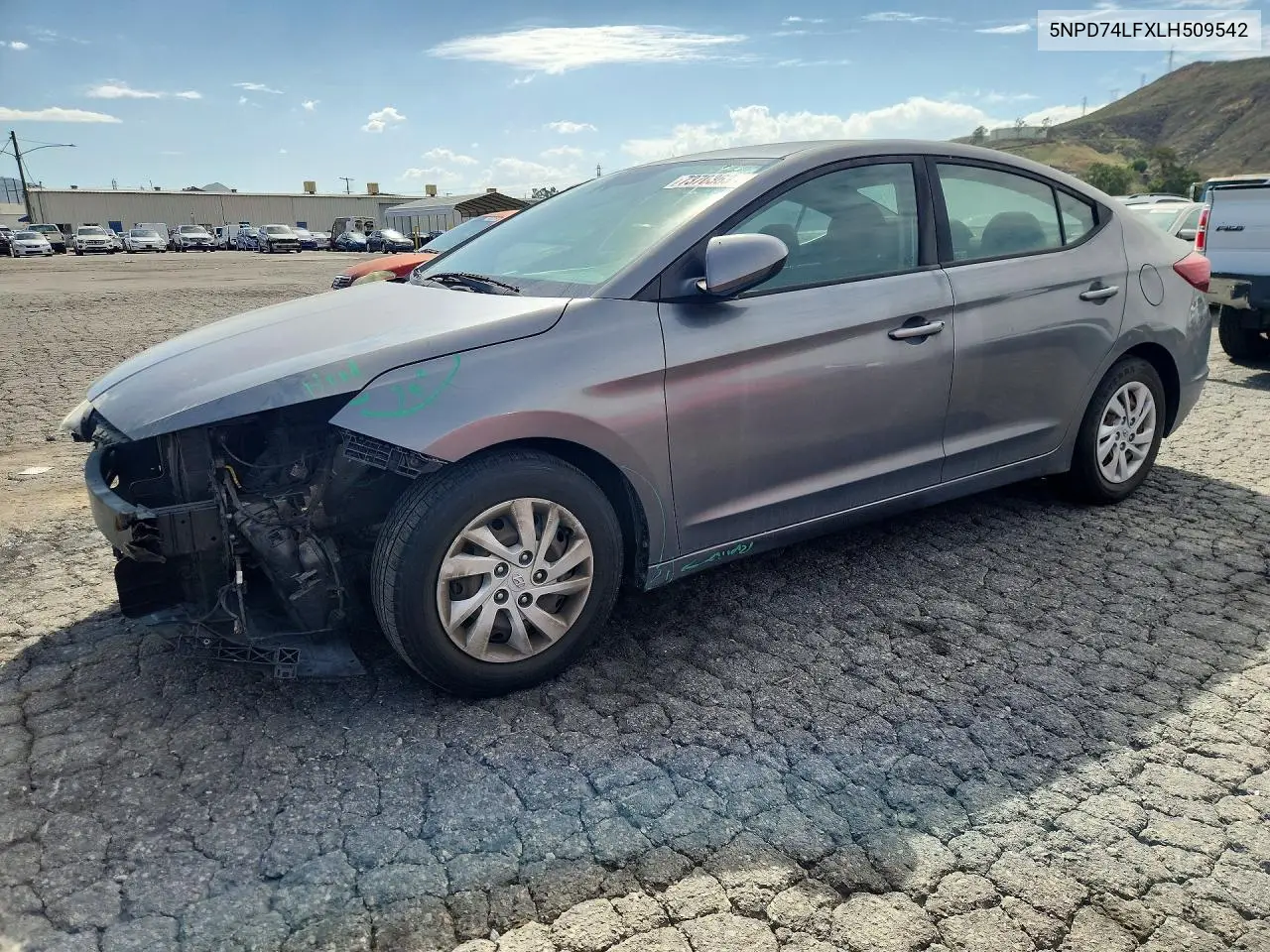 HYUNDAI ELANTRA 2020, VIN 5NPD74LFXLH509542