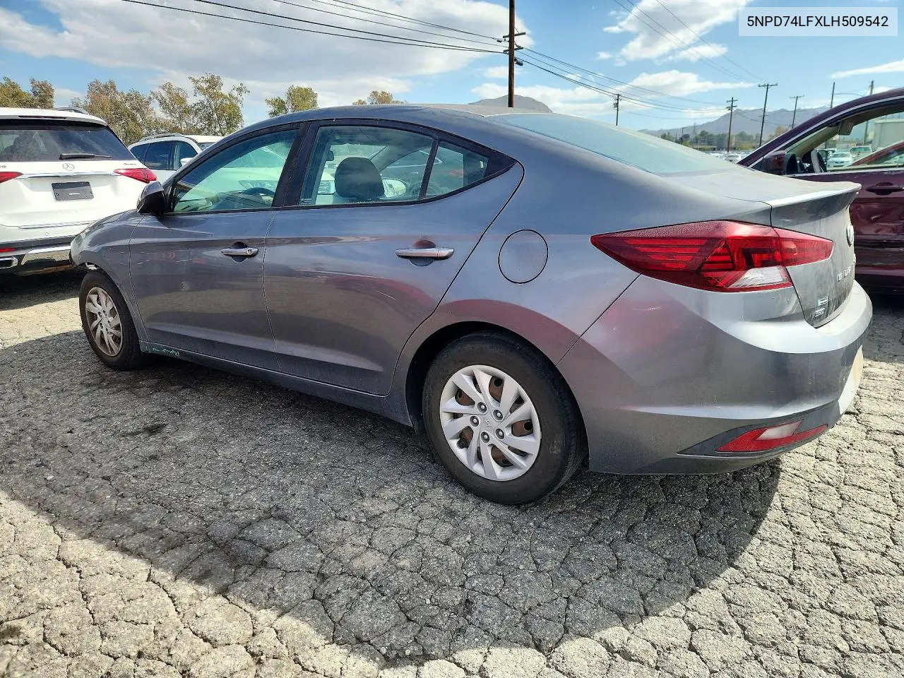 2020 HYUNDAI ELANTRA VIN 5NPD74LFXLH509542 — фото 2