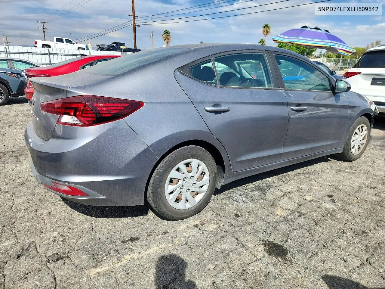 2020 HYUNDAI ELANTRA VIN 5NPD74LFXLH509542 — фото 3