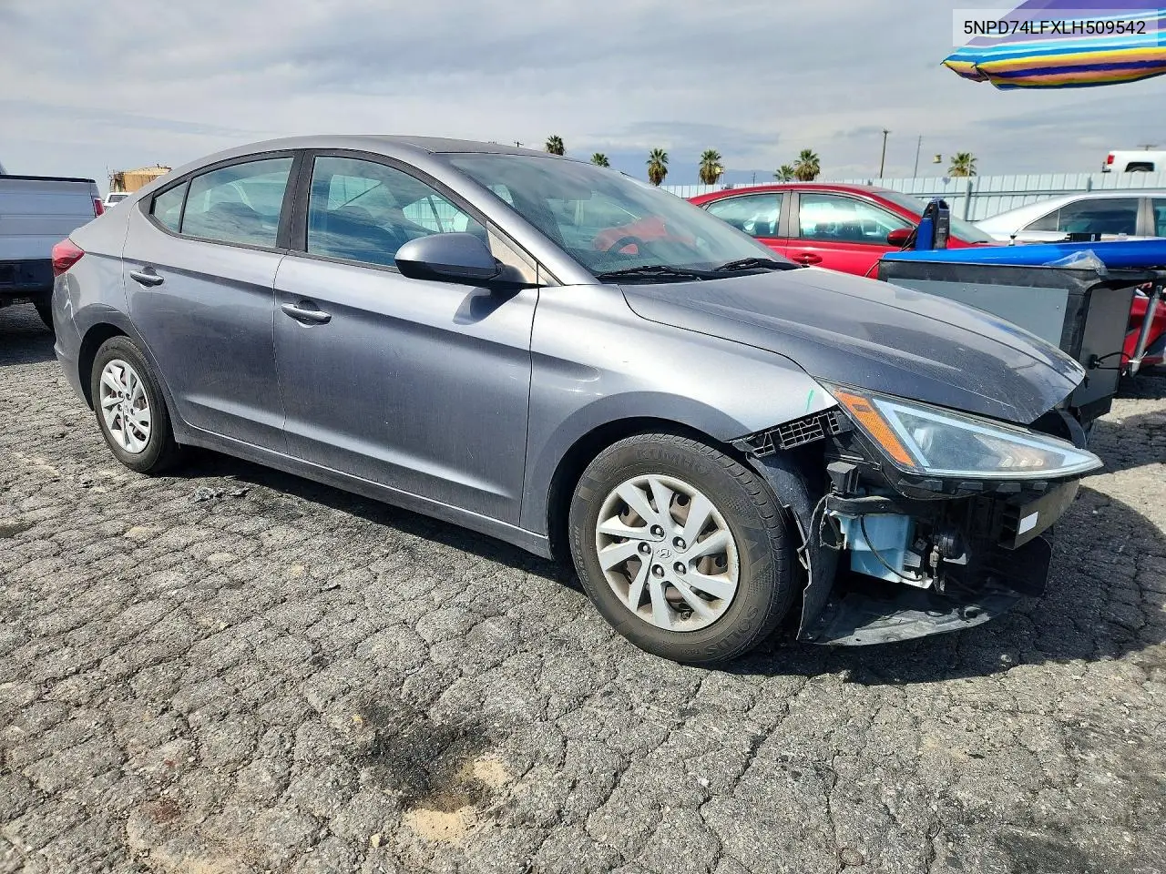 2020 HYUNDAI ELANTRA VIN 5NPD74LFXLH509542 — фото 4