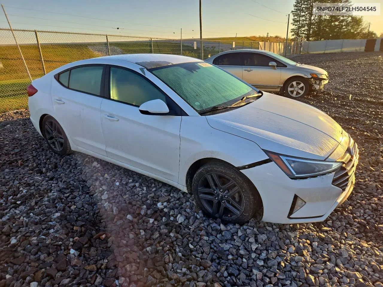 2020 HYUNDAI ELANTRA VIN 5NPD74LF2LH504545 — фото 4