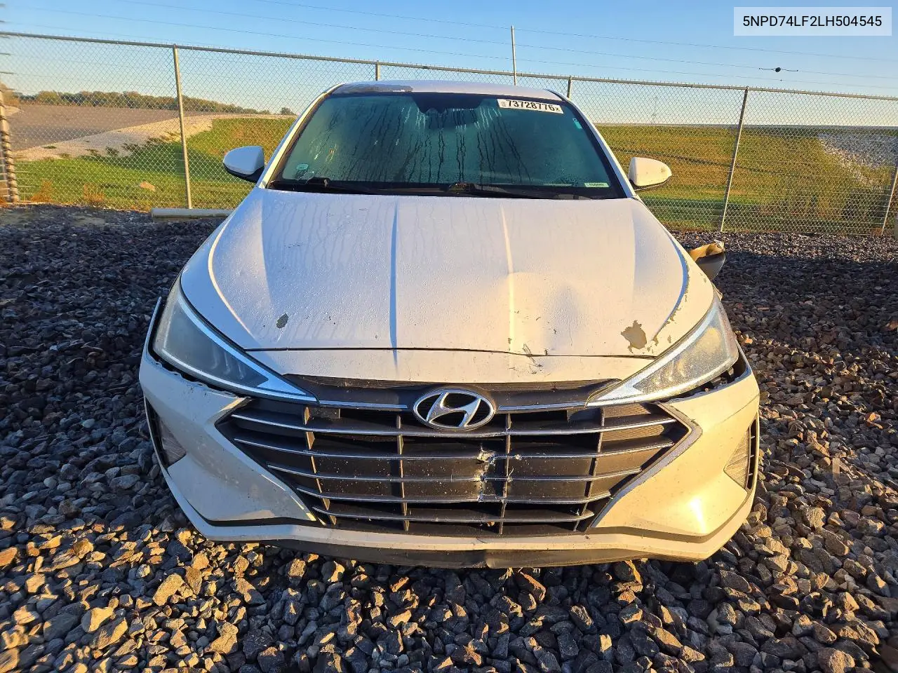2020 HYUNDAI ELANTRA VIN 5NPD74LF2LH504545 — фото 5