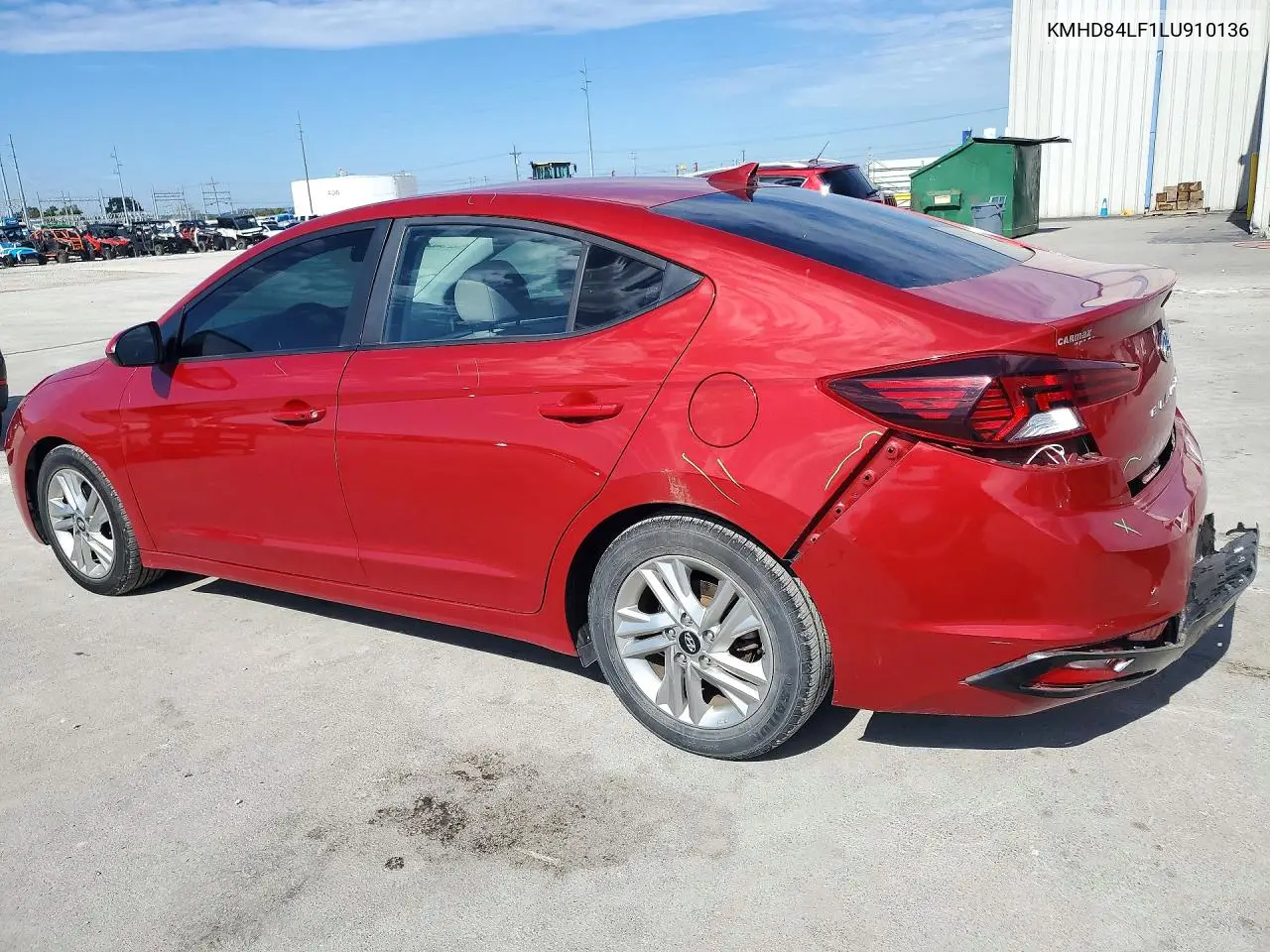 2020 HYUNDAI ELANTRA VIN KMHD84LF1LU910136 — фото 2