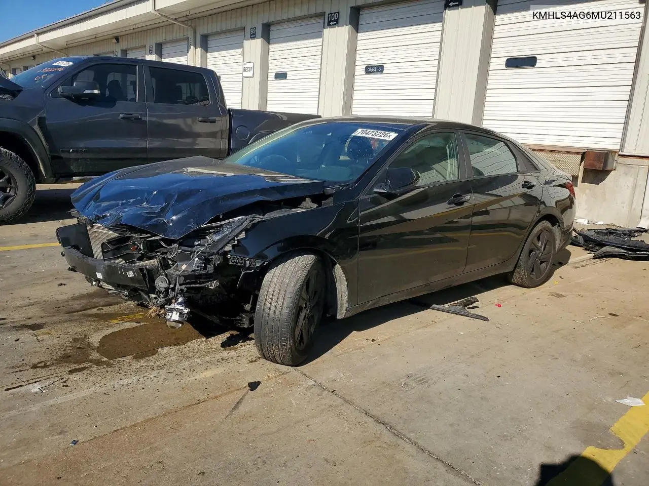 HYUNDAI ELANTRA 2021, VIN KMHLS4AG6MU211563