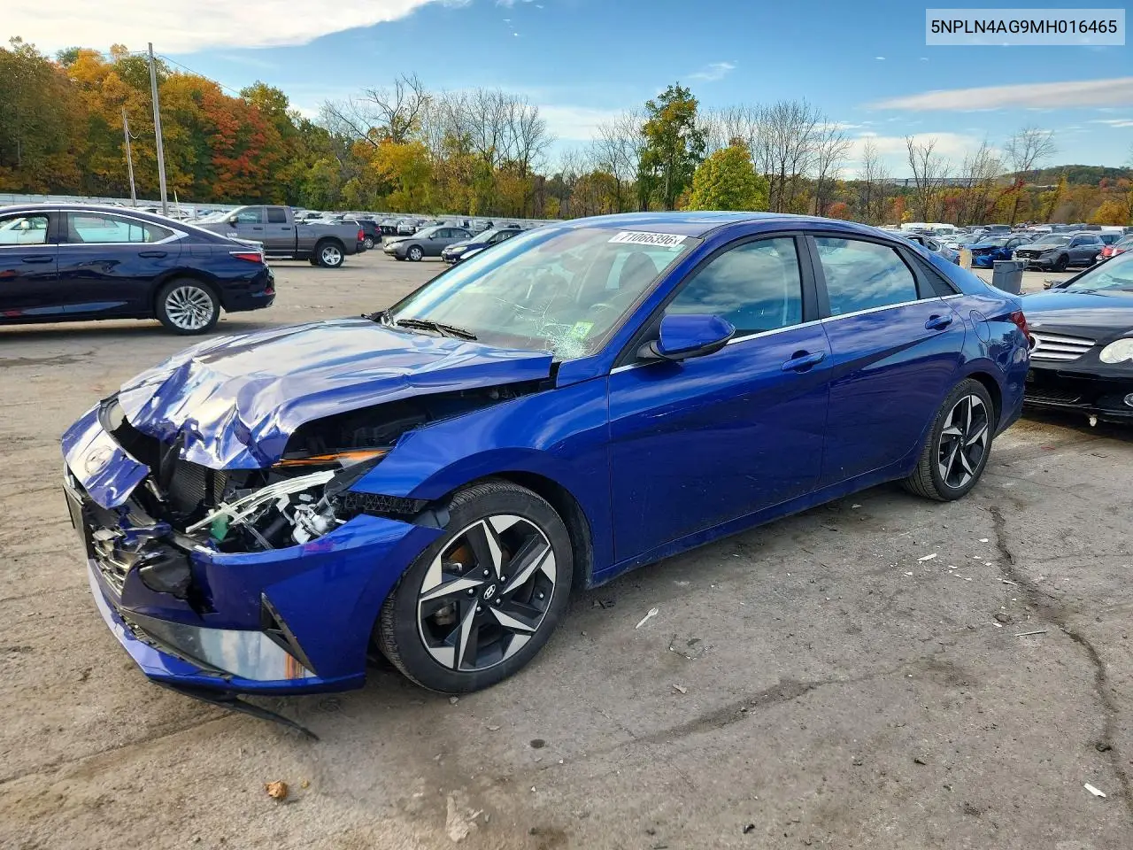 HYUNDAI ELANTRA 2021, VIN 5NPLN4AG9MH016465