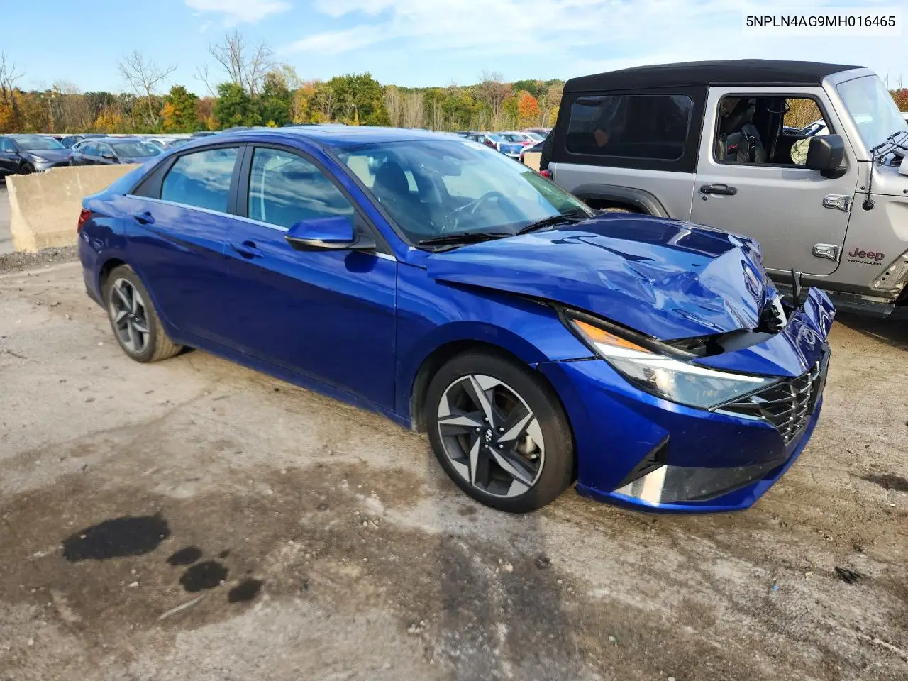 2021 HYUNDAI ELANTRA VIN 5NPLN4AG9MH016465 — фото 4